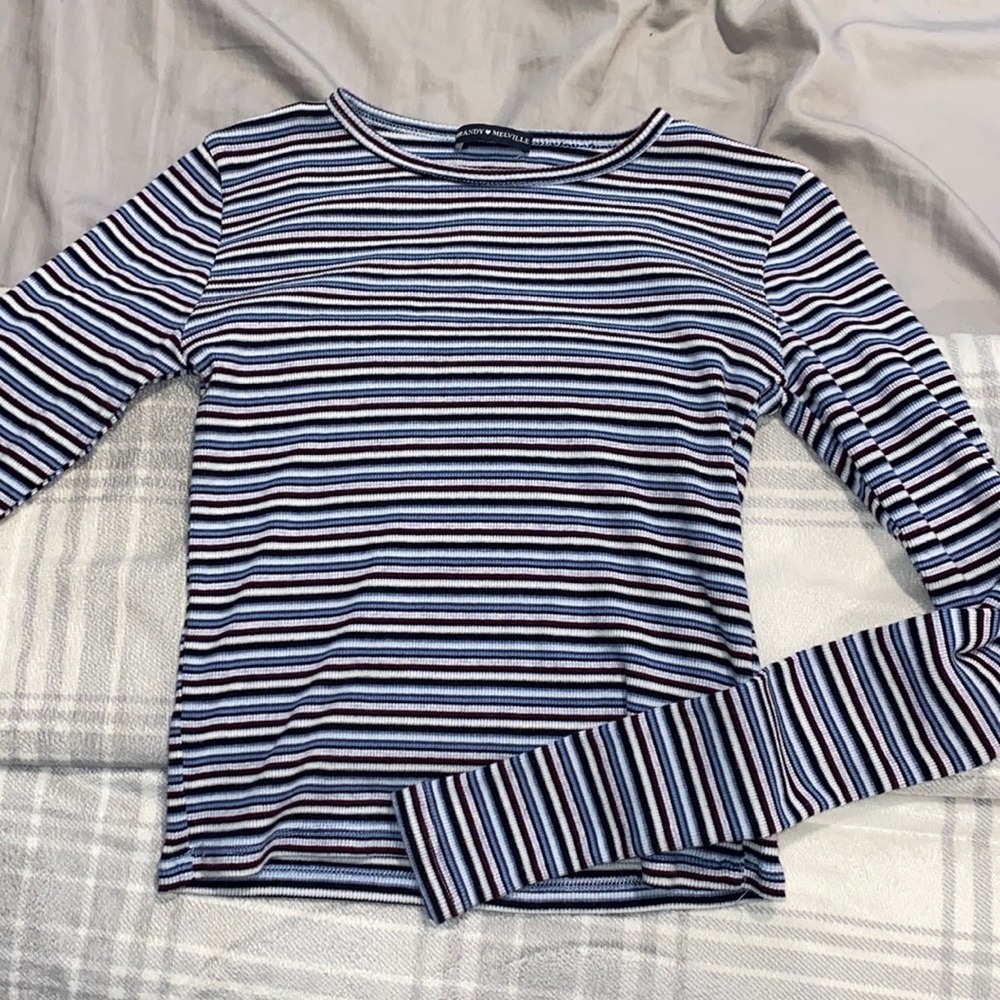 brandy melville striped long sleeve top